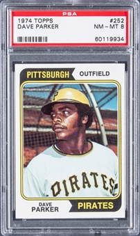 1974 Topps #252 Dave Parker Rookie Card - PSA NM-MT 8